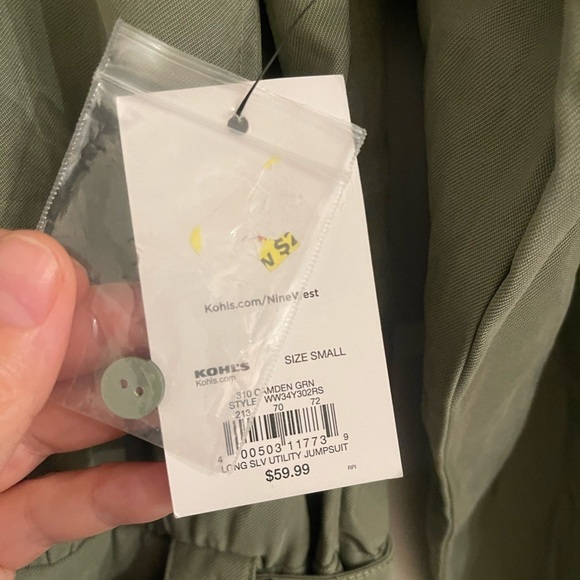 NWT Nine West Utility Jumpsuit Size S - Picture 3 of 6